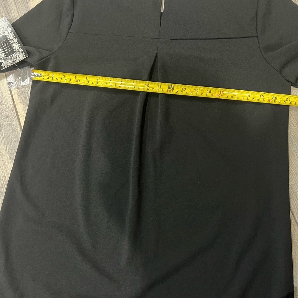 Spense Black Long Sleeve Dress NWT Cute Detail on Sleeve size 14 - Picture 6 of 6